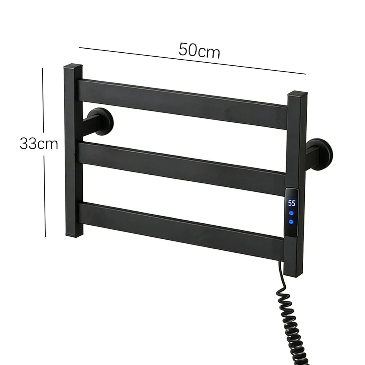 Electric Heated Towel Rack With 3 Bars Compact Warmer Multi-Level Temperature Control Space Saving Design - Image 6