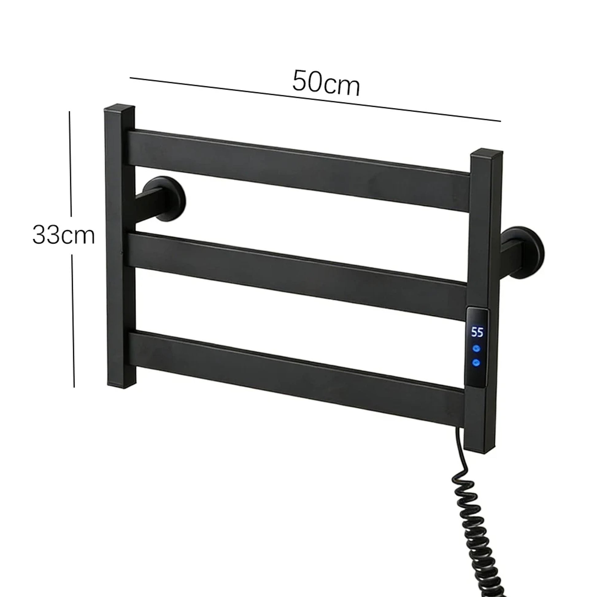 Electric Heated Towel Rack With 3 Bars Compact Warmer Multi-Level Temperature Control Space Saving Design - Image 6