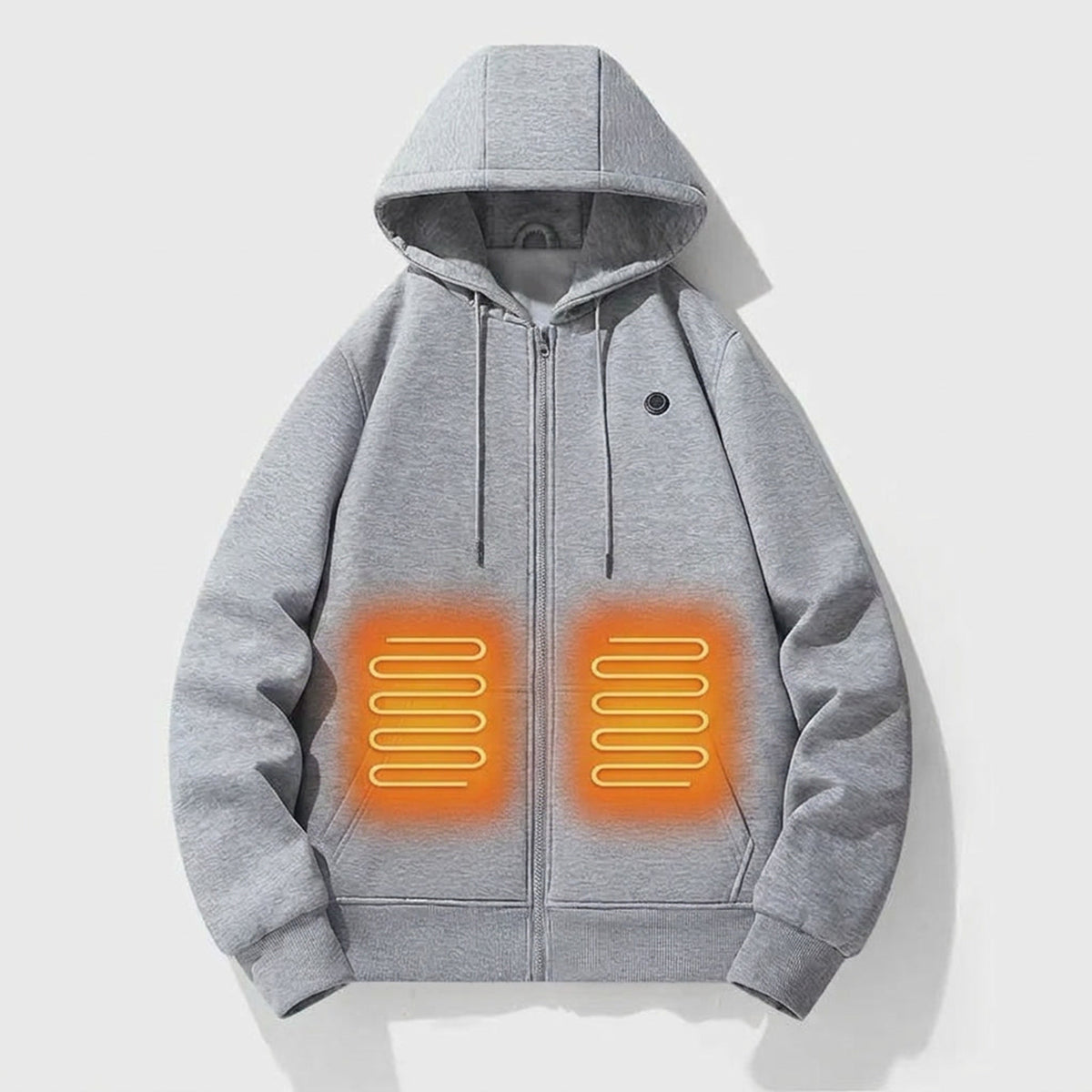 Electric Heated Zip Up Hoodie With Built-In Heating Elements Keeps You Warm Without Bulk - Image 1