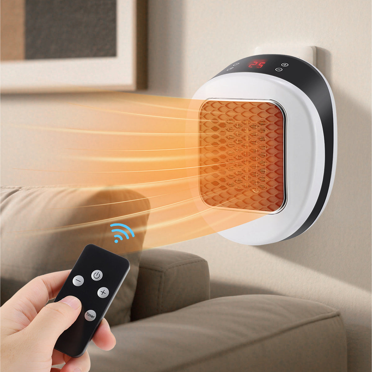 Electric Heater With Ceramic Heating And Remote Control - Image 9