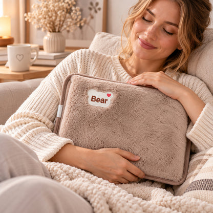 Electric Heating Pad With Plush Rabbit Fur Cover For Cosy Winter Warmth - Image 1