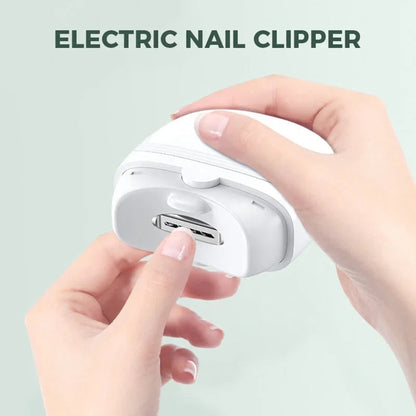 Electric Nail Clipper With Recessed Cutter Night Light And Shavings Catcher - Image 4