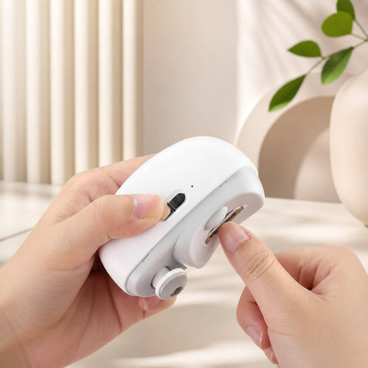 Electric Nail Trimmer Portable Rechargeable Nail Clipper With Polish Attachment - Image 3
