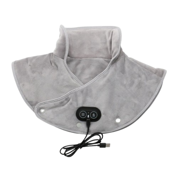 Electric Neck And Shoulder Heating Pad With Usb-Powered Vibration Massage - Image 1