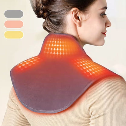 Electric Neck And Shoulder Heating Pad With Usb-Powered Vibration Massage - Image 2