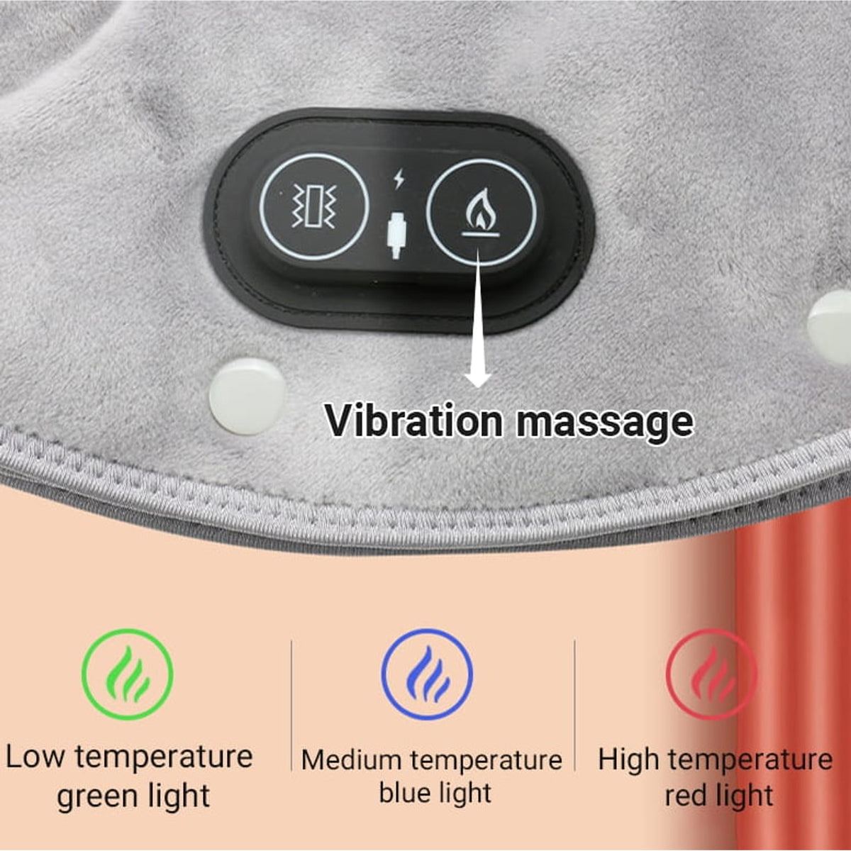 Electric Neck And Shoulder Heating Pad With Usb-Powered Vibration Massage - Image 9