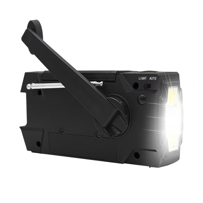 Emergency Radio Beacon With Hand Crank Solar Panel And LED Flashlight - Image 3