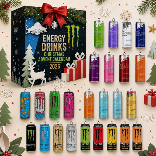 Energy Drink Advent Calendar 2026 With 24 Motif Compartments - Image 1