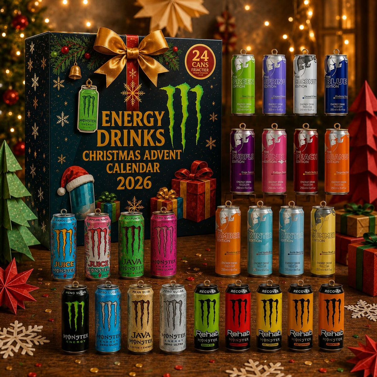 Energy Drink Advent Calendar 2026 With 24 Motif Compartments - Image 2