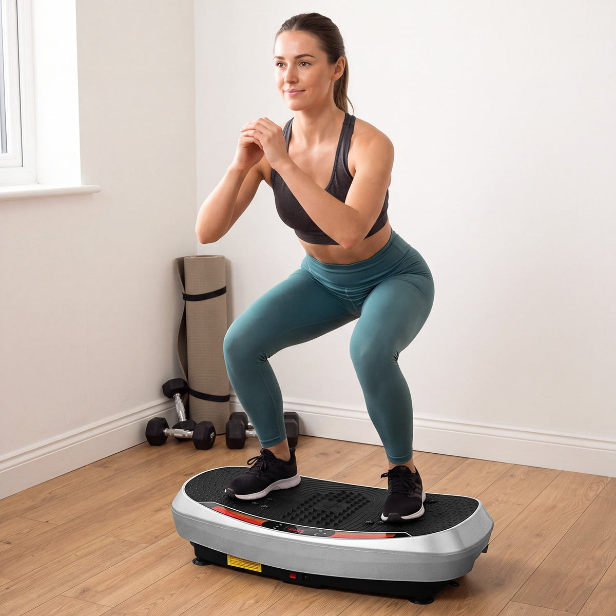 Exercise Vibration Plate With 99 Speed Levels Wireless Audio And Remote Control - Image 1