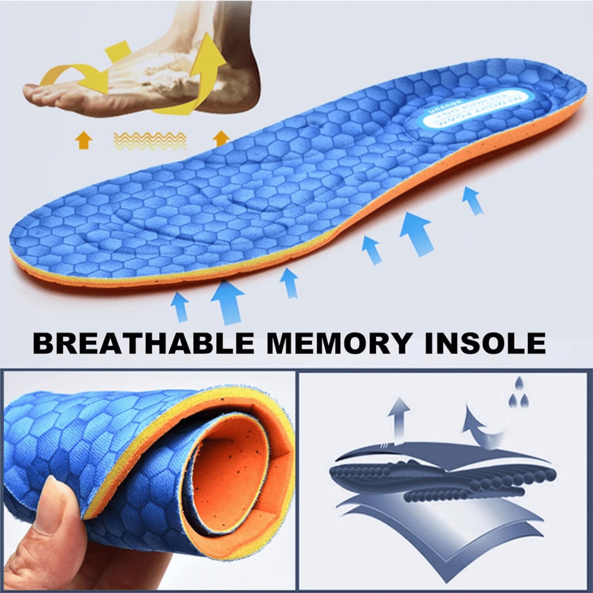 Extra Wide Diabetic Shoes with Slip-On Design and Memory Foam Insole - Image 10