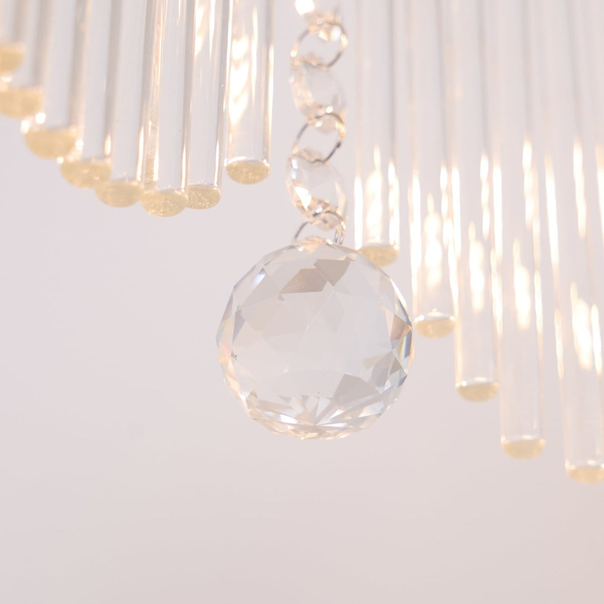 Farmhouse Multi-Tier Glass Chandelier With Metal Frame - Image 5