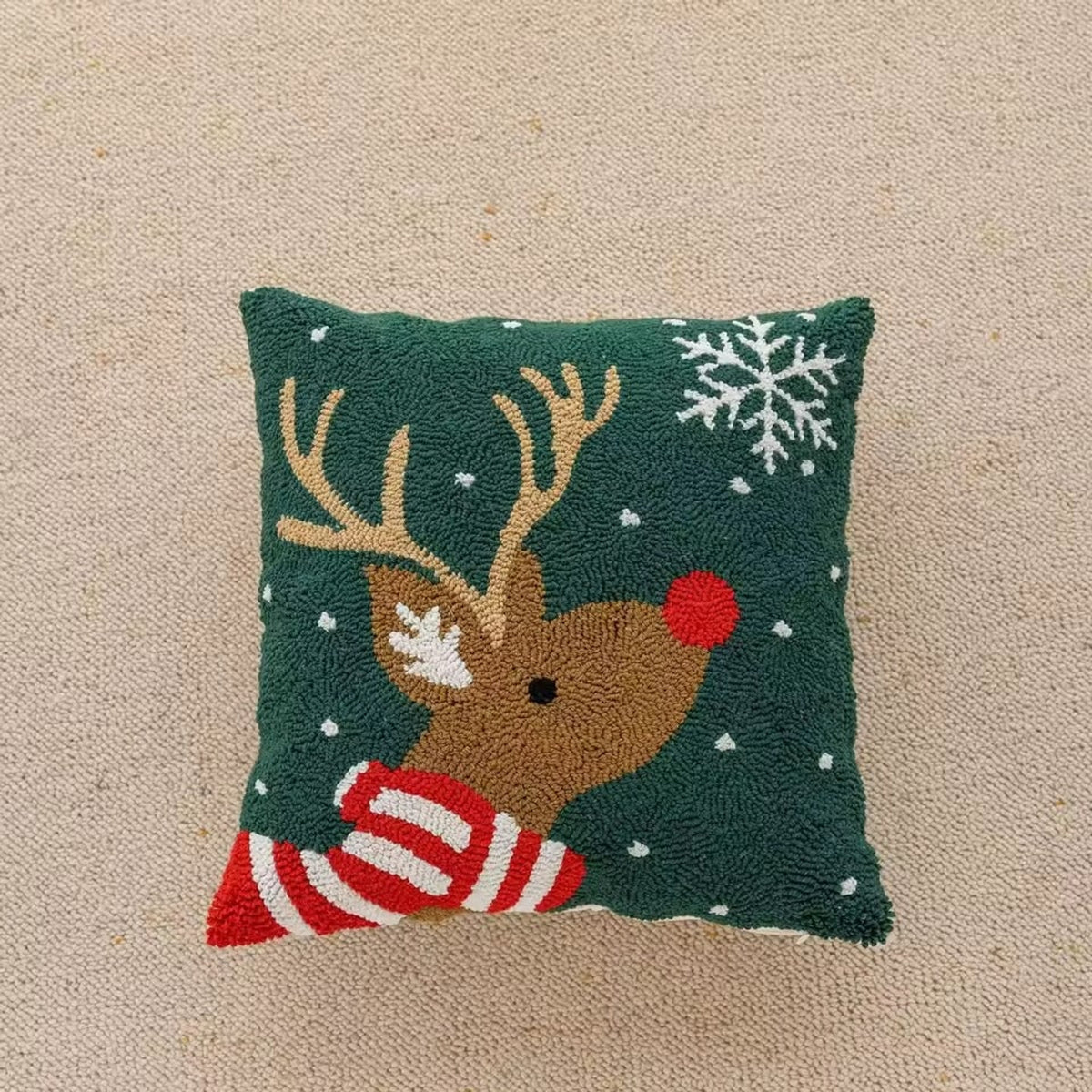 Festive Decorative Square Pillow Christmas Cushion Cover - Image 8