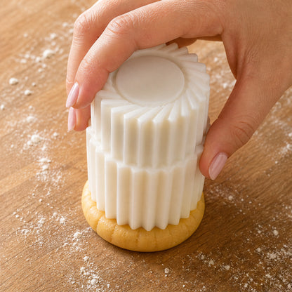 Fluted Jam Cookie Mould For Bakery-Style Filled Biscuits - Image 12