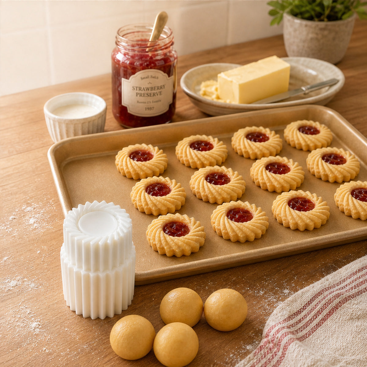 Fluted Jam Cookie Mould For Bakery-Style Filled Biscuits - Image 6
