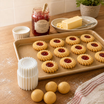Fluted Jam Cookie Mould For Bakery-Style Filled Biscuits - Image 6