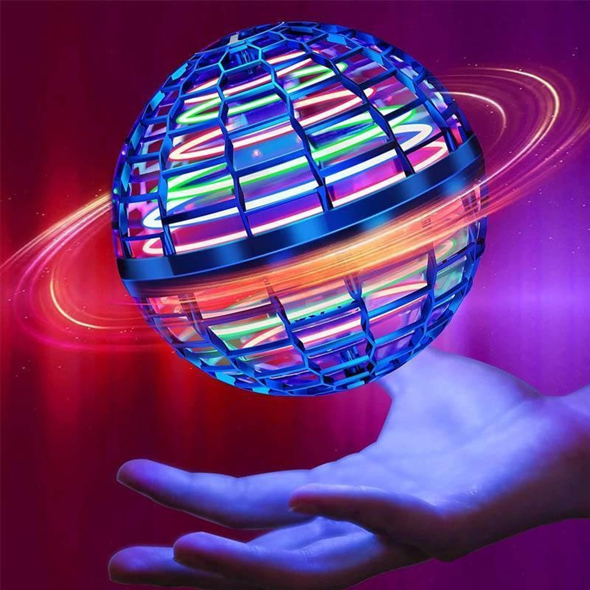 Flying Ball Boomerang With Glowing LED Cage - Image 1