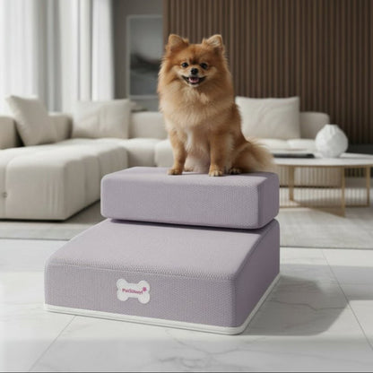 Foam Pet Stairs With Breathable Mesh Cover - Image 2