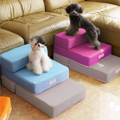 Foam Pet Stairs With Breathable Mesh Cover - Image 5