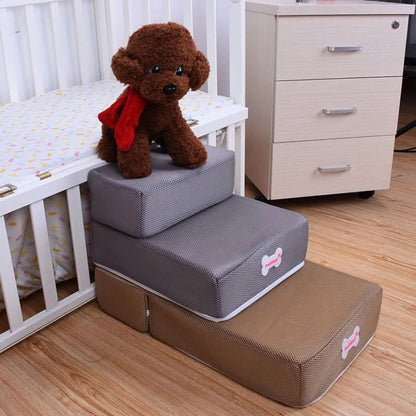 Foam Pet Stairs With Breathable Mesh Cover - Image 6
