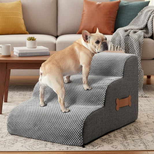 Foam Pineapple Velvet Dog Steps With Non-Slip Base - Image 1