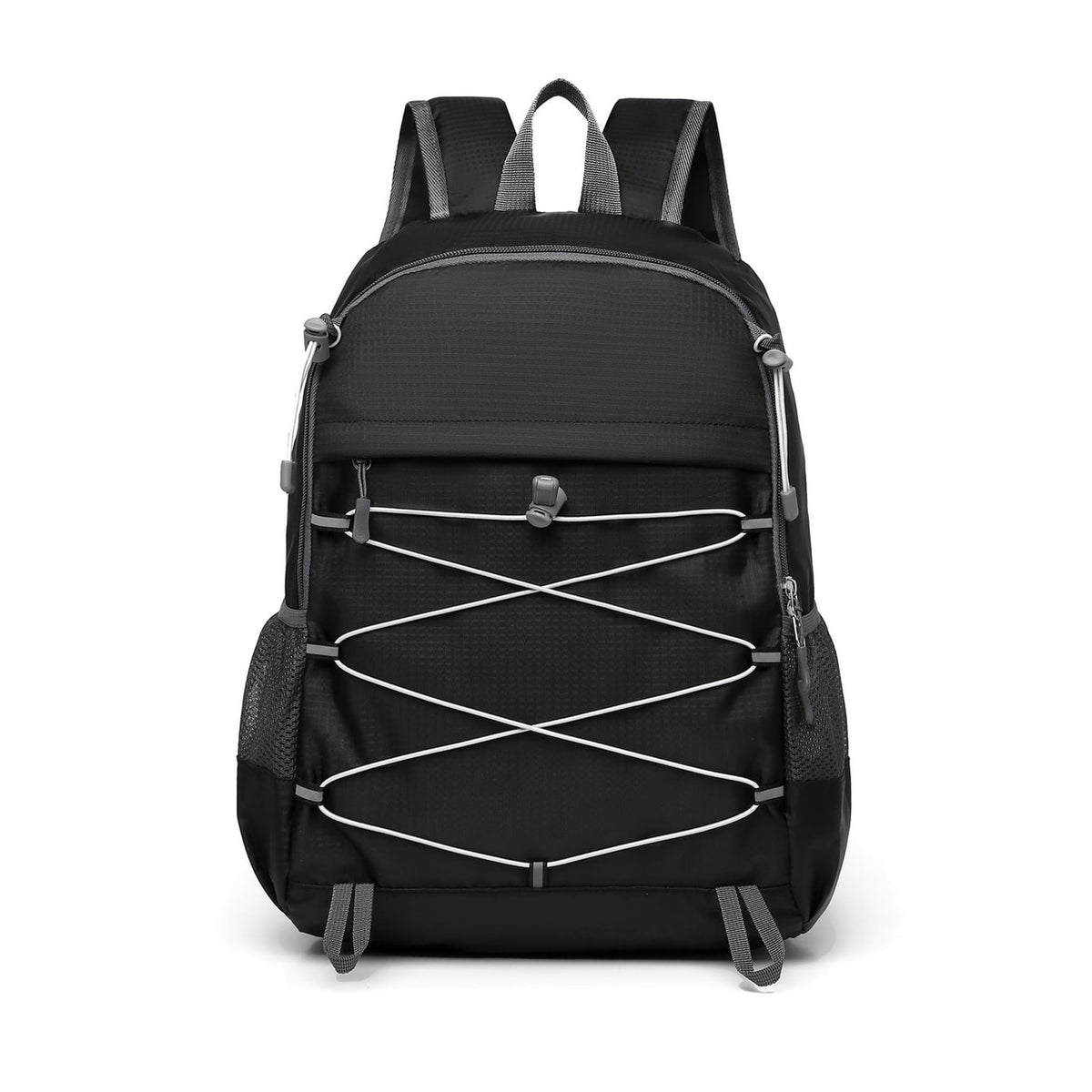 Foldable Backpack with Adjustable Compact Travel and Cord-Crossing Front - Image 2