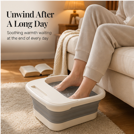 Foldable Foot Spa Tub With Acupressure Nodules For Home Relief - Image 10