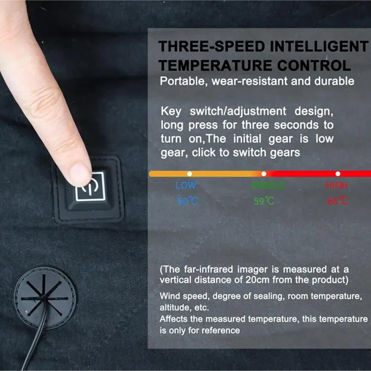 Foldable Heated Seat Cushion With 3-Level Temperature Controller And USB Heater - Image 8