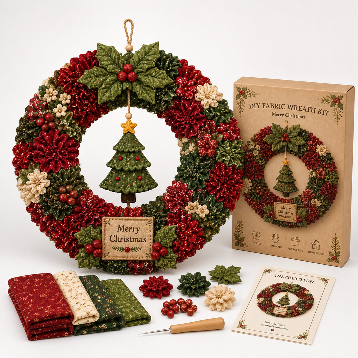 Foldera Christmas Fabric Wreath Kit - Image 4