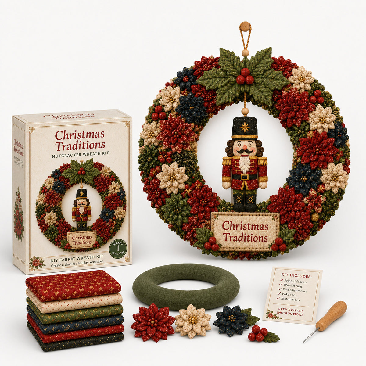 Foldera Christmas Fabric Wreath Kit - Image 5