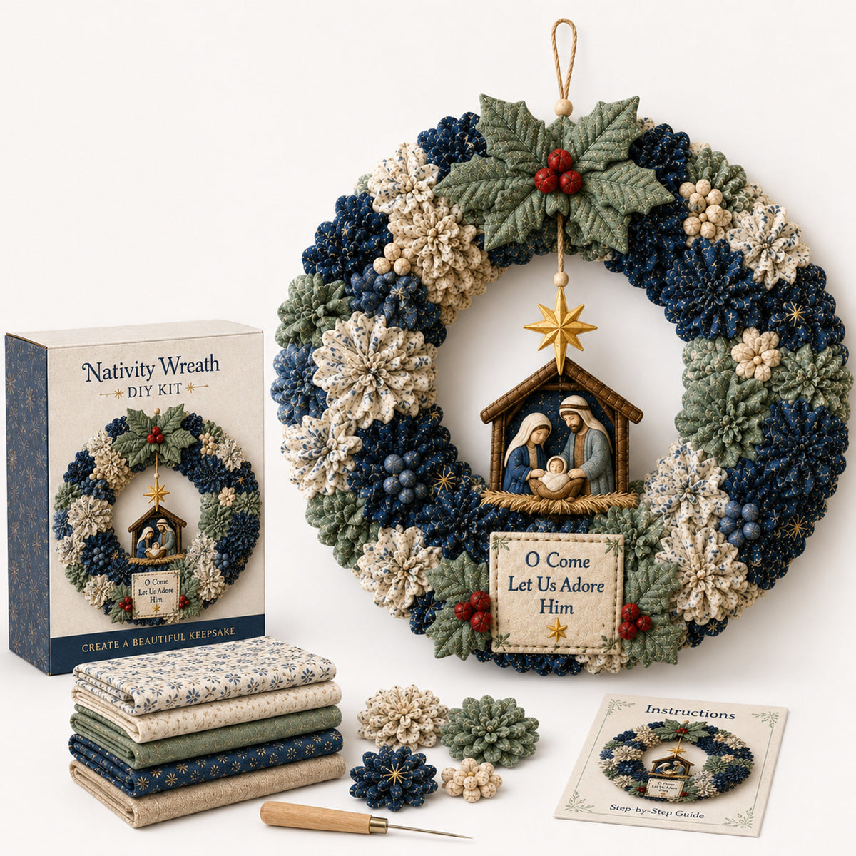 Foldera Christmas Fabric Wreath Kit - Image 6