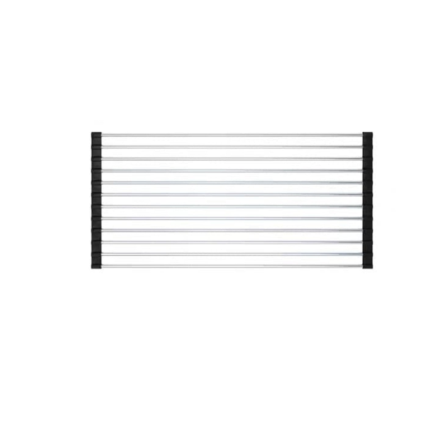 Folding Drain Rack Stainless Steel Dish Drying Expandable Sink Organizer Space-Saving Kitchen Storage With Food-Safe Silicone Coating - Image 2