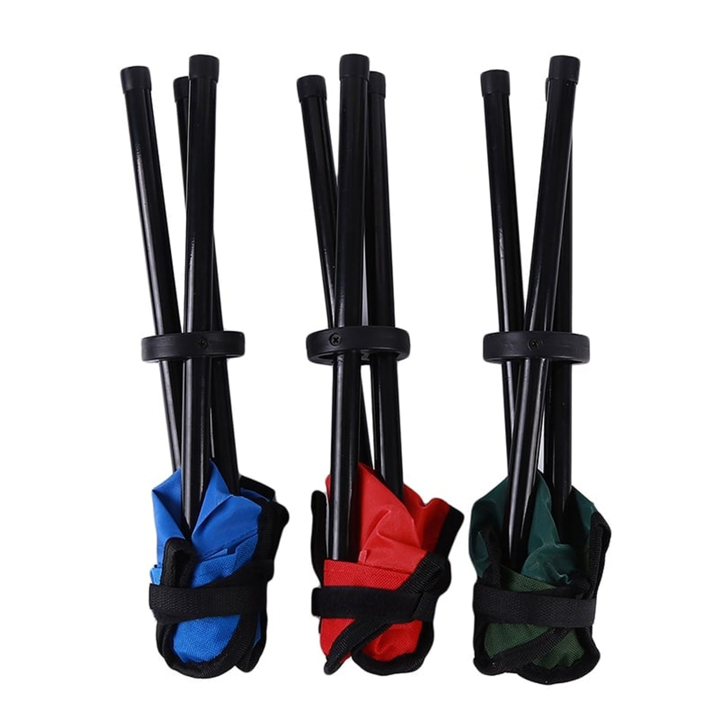 Folding Tripod Stool Collapsible Portable Camping Triangular Fabric Seat - Image 1