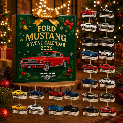 Ford Mustang Advent Calendar 2026 With 24 Miniature Car Models - Image 1