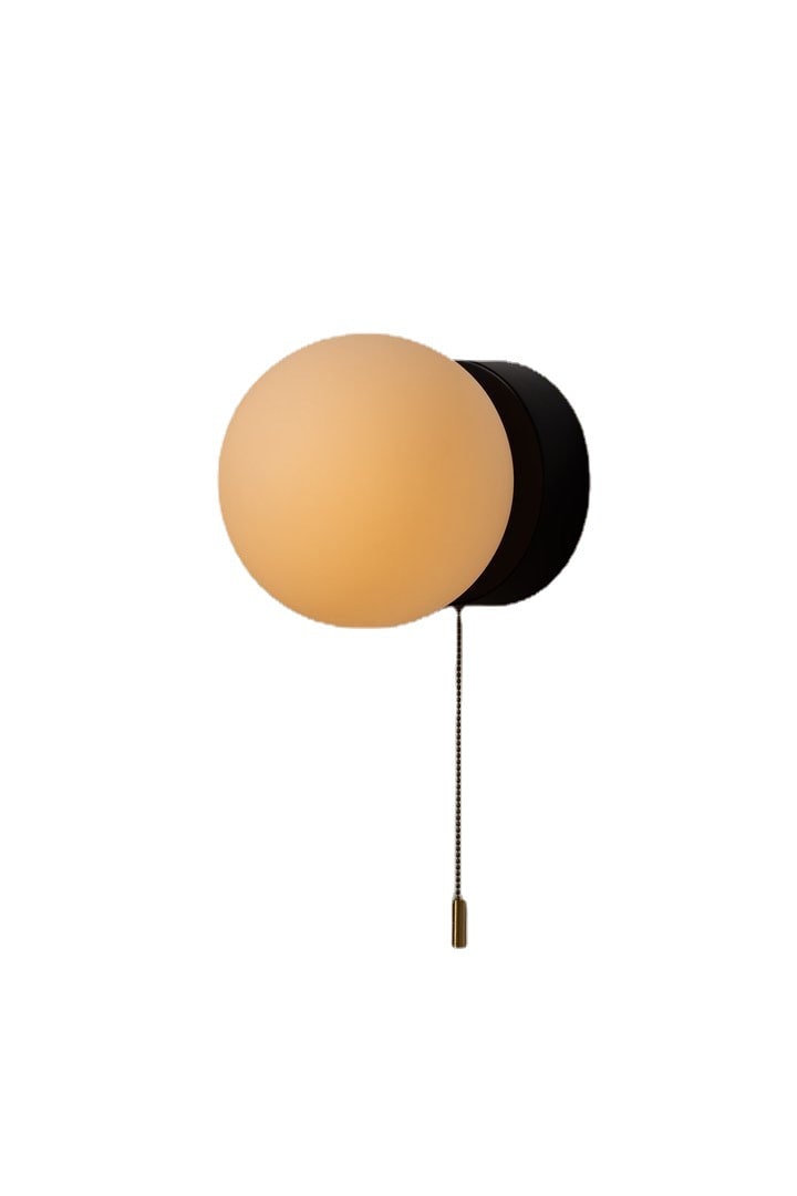 Frosted Glass Round Wall Lamp With Pull Switch - Image 5