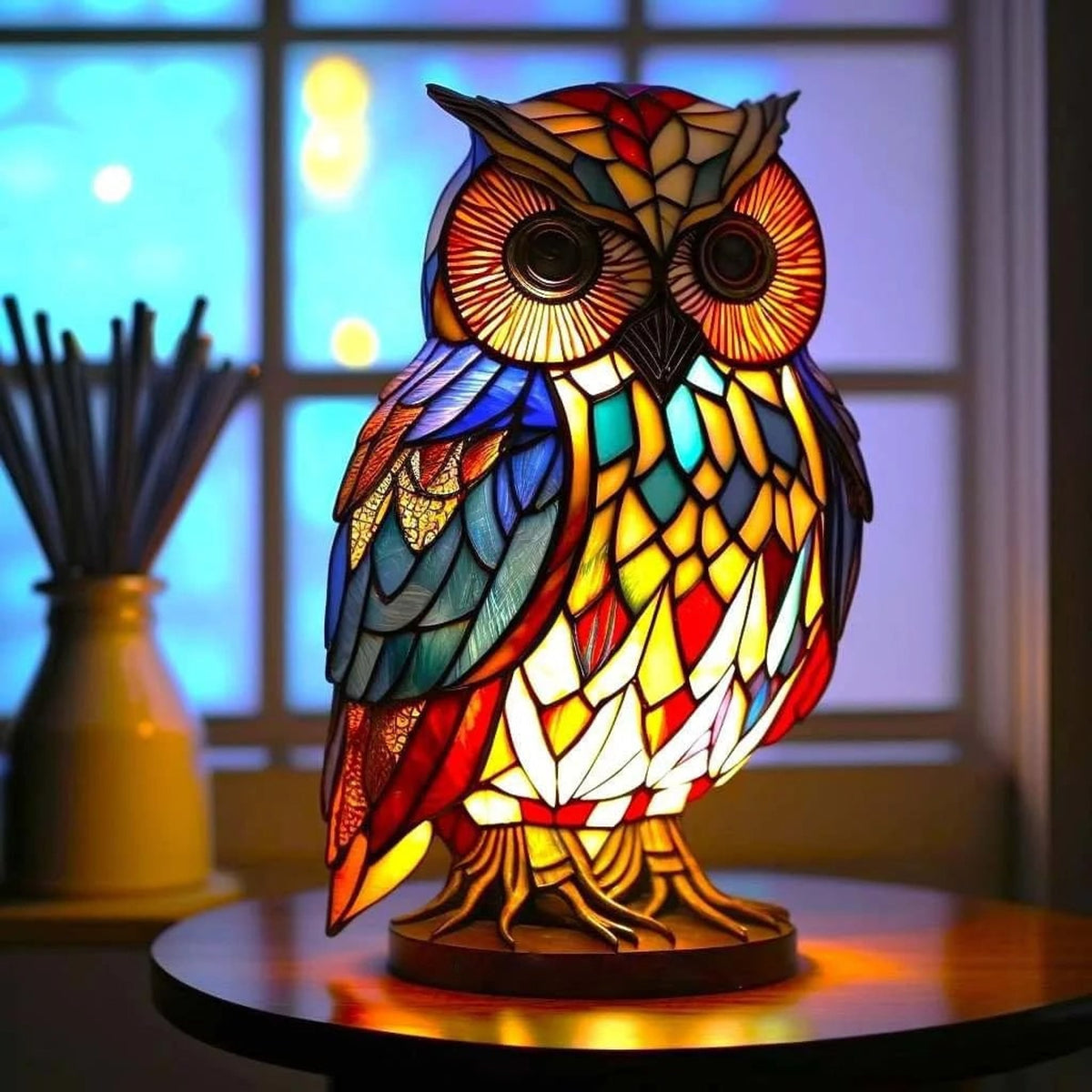 Glass Art Tiffany Table Lamp - Image 5