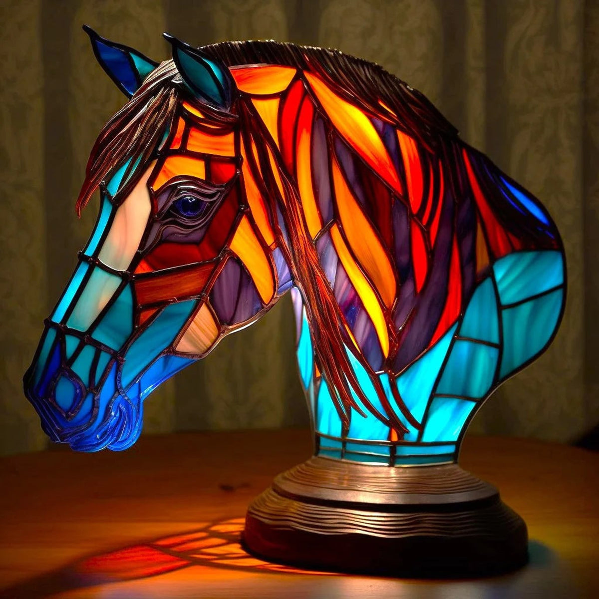 Glass Art Tiffany Table Lamp - Image 6