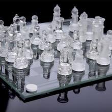 Glass Chess Set With Felted Pieces And Scratch-Resistant Board - Image 4