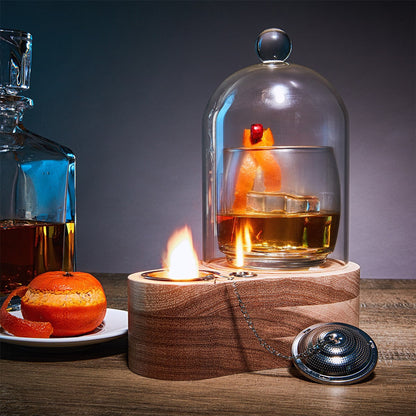 Glass Cocktail Smoker Cloche With LED Lighting And Torch - Image 14