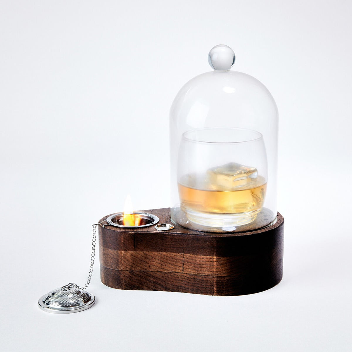 Glass Cocktail Smoker Cloche With LED Lighting And Torch - Image 6