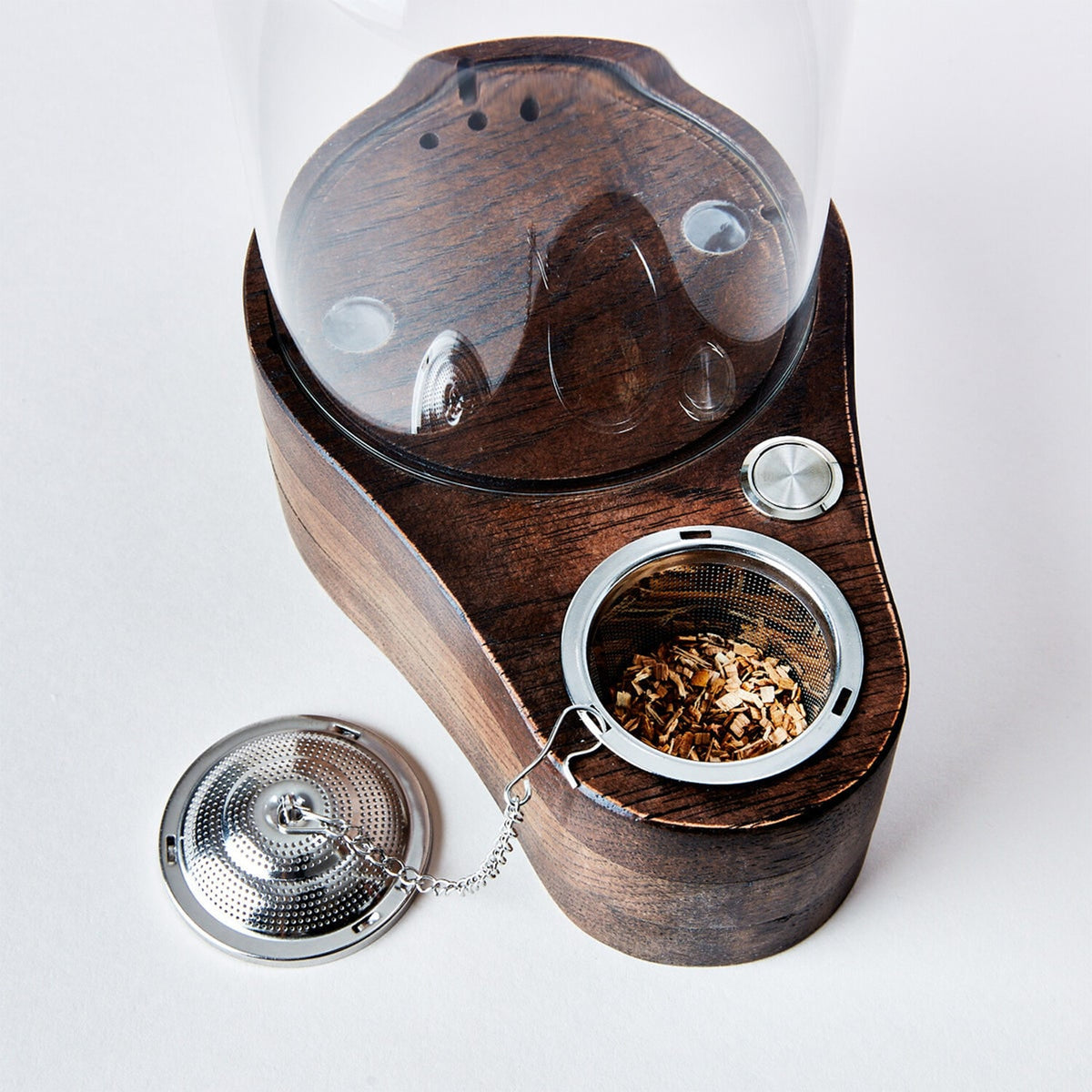 Glass Cocktail Smoker Cloche With LED Lighting And Torch - Image 8