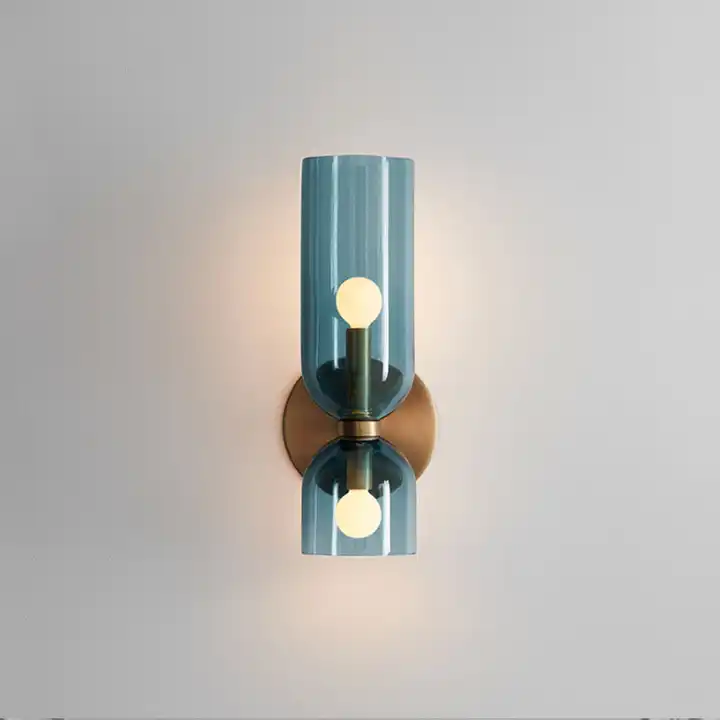 Glass Cylinder Wall Lamp Sconce With Metal Frame - Image 8