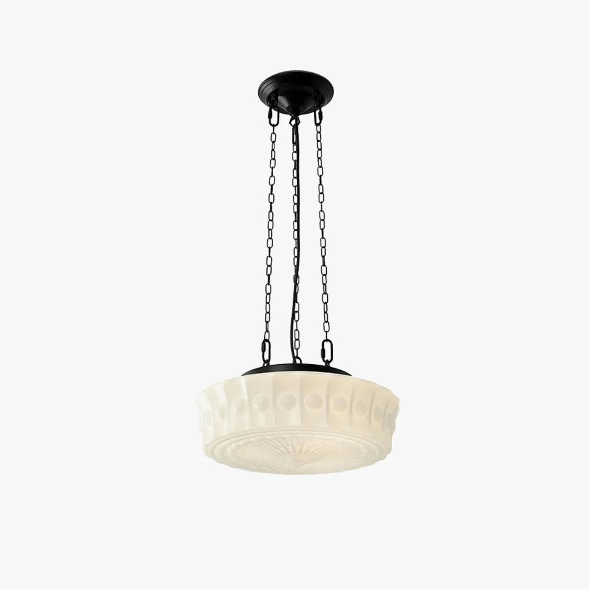 Glass Dome Pendant Light With Adjustable Height - Image 1