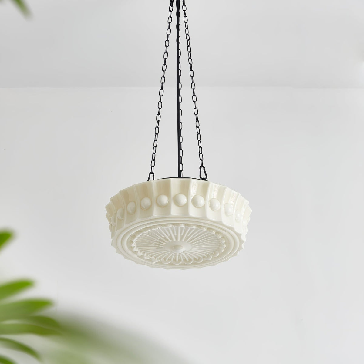 Glass Dome Pendant Light With Adjustable Height - Image 3