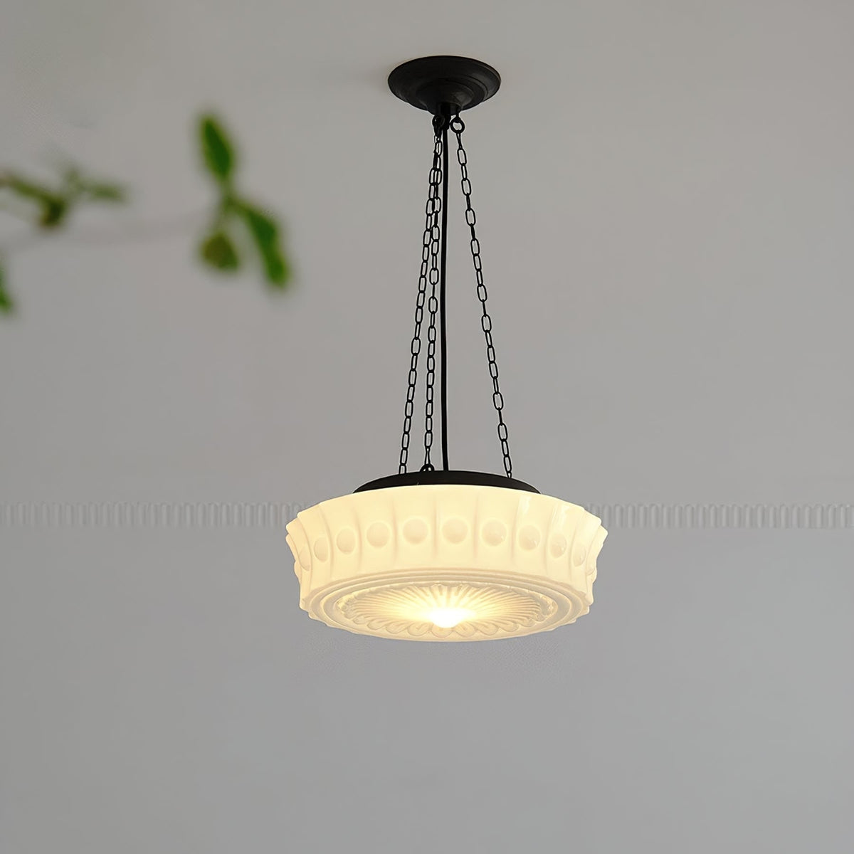 Glass Dome Pendant Light With Adjustable Height - Image 5