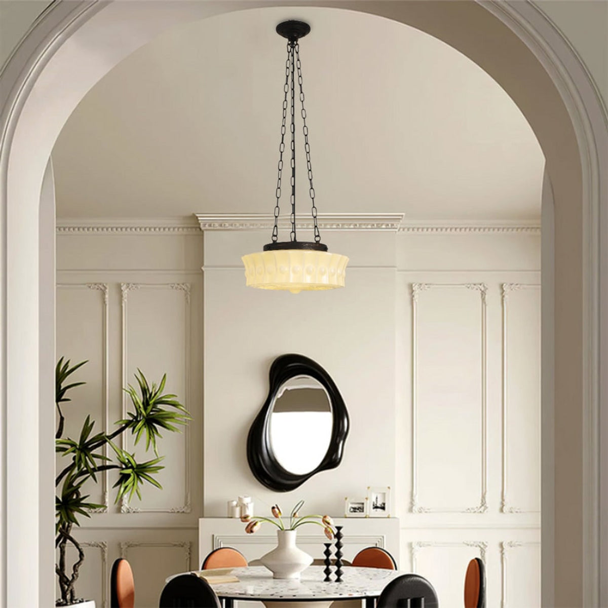 Glass Dome Pendant Light With Adjustable Height - Image 7