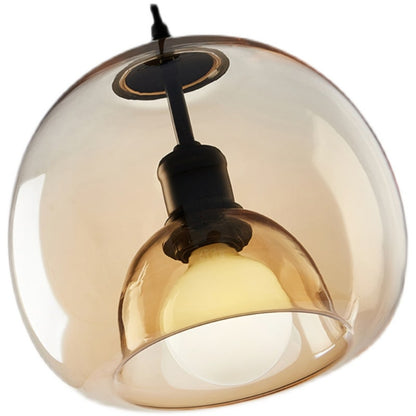 Glass Pendant Chandelier With Iron Frame - Image 3