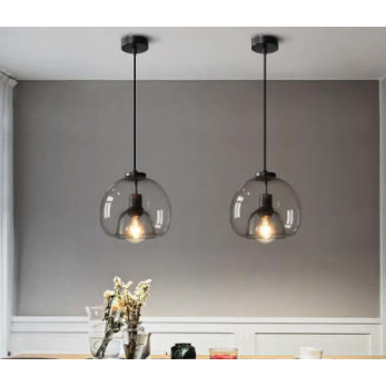 Glass Pendant Chandelier With Iron Frame - Image 4