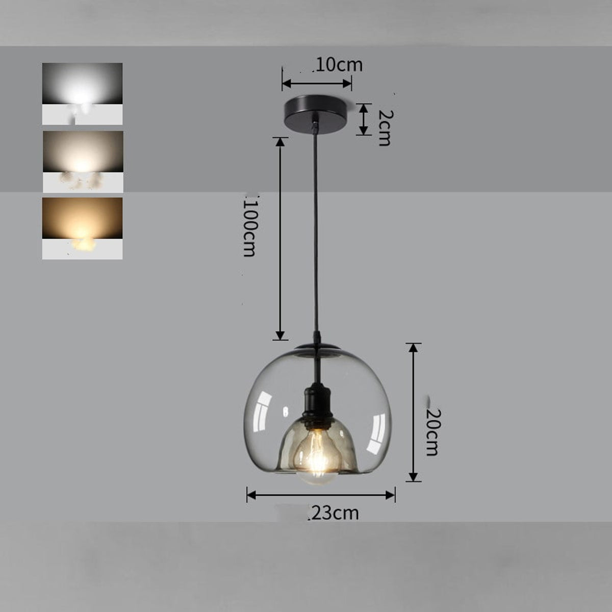 Glass Pendant Chandelier With Iron Frame - Image 8