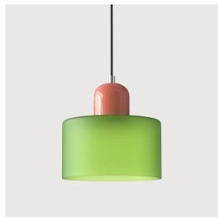 Glass Pendant Droplight With Cylindrical Shade - Image 13
